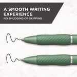 S-Gel Fashion Barrel Gel Pen, Retractable, Medium 0.7 mm, Black Ink, Green Barrel, 4/Pack