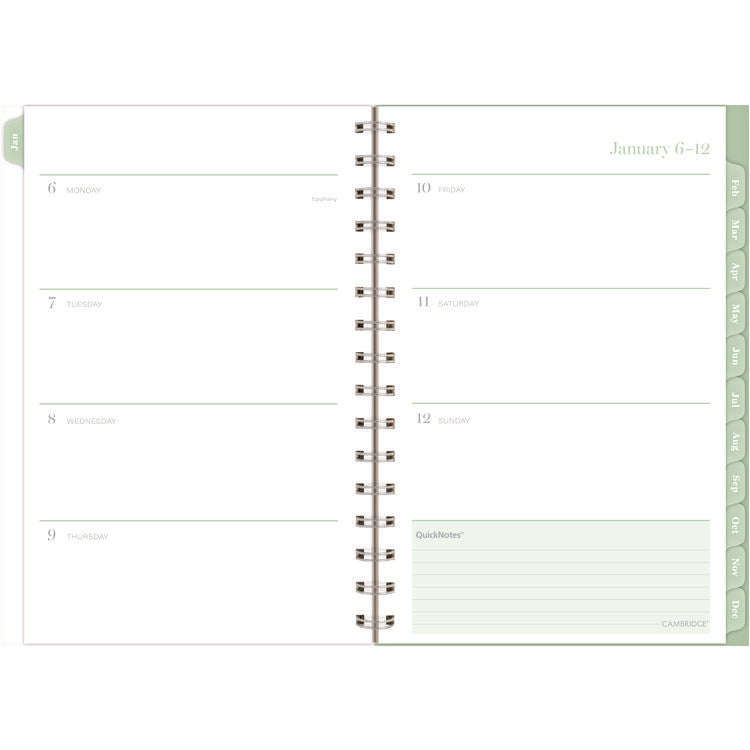 Ombre Weekly/Monthly Planner, Colorful Cloud Artwork, 8.5" x 6.38", Multicolor Cover, 12-Month (Jan to Dec): 2025