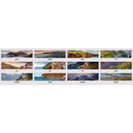 Earthscapes Recycled Monthly Desk Pad Calendar, Coastlines Photos, 18.5 x 13, Black Binding/Corners,12-Month (Jan-Dec): 2025
