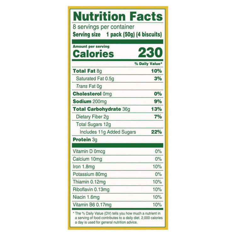 belVita Breakfast Biscuits, Blueberry, 1.76 oz Pack, 8/Box