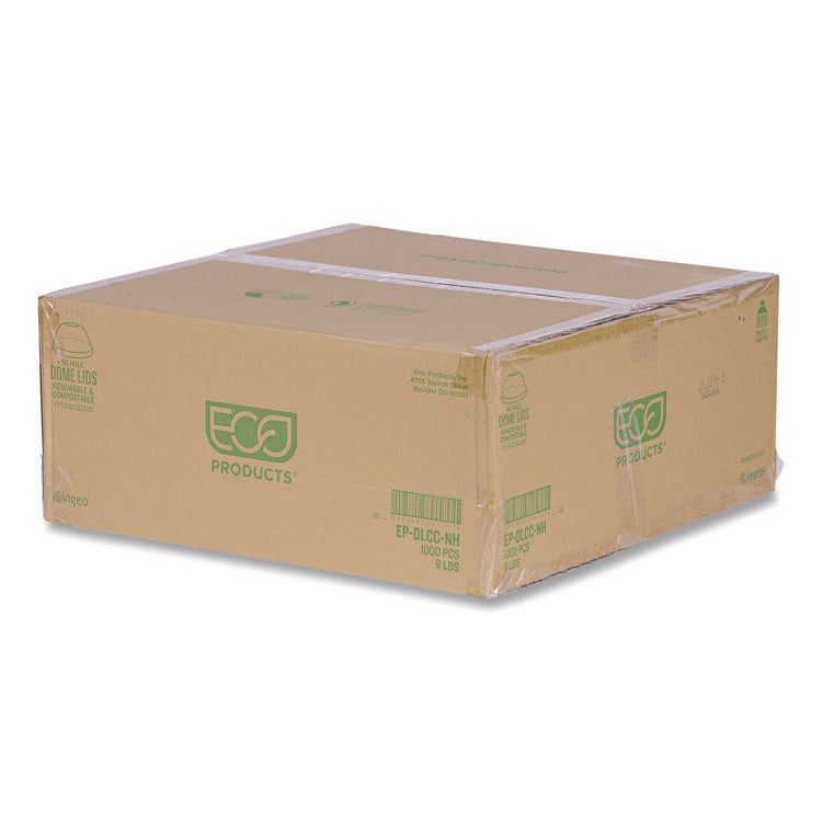 GreenStripe Cold Cup Dome Lids, No Hole, Fits 9 oz to 24 oz Cold Cups, Plastic, Clear, 100/Pack, 10 Packs/Carton