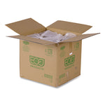 Renewable and Compostable Clear Clamshell Hinged Food Containers, 3 Compartments, 8 x 8 x 3, Plastic, 80/Pack, 2 Packs/Carton