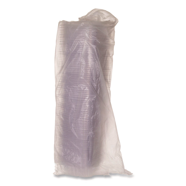 Renewable and Compostable Rectangular Deli Containers with Lid, 8 oz, 3 x 4.83 x 1.5, Clear, Plastic, 50/Pack, 4 Packs/Carton