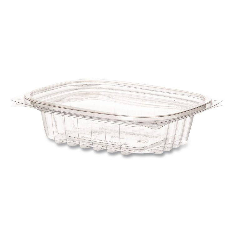 Renewable and Compostable Rectangular Deli Containers with Lid, 8 oz, 3 x 4.83 x 1.5, Clear, Plastic, 50/Pack, 4 Packs/Carton