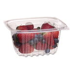 Renewable and Compostable Rectangular Deli Containers with Lid, 16 oz, 3 x 4 x 3, Clear, Plastic, 100/Pack, 3 Packs/Carton