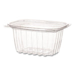 Renewable and Compostable Rectangular Deli Containers with Lid, 16 oz, 3 x 4 x 3, Clear, Plastic, 100/Pack, 3 Packs/Carton