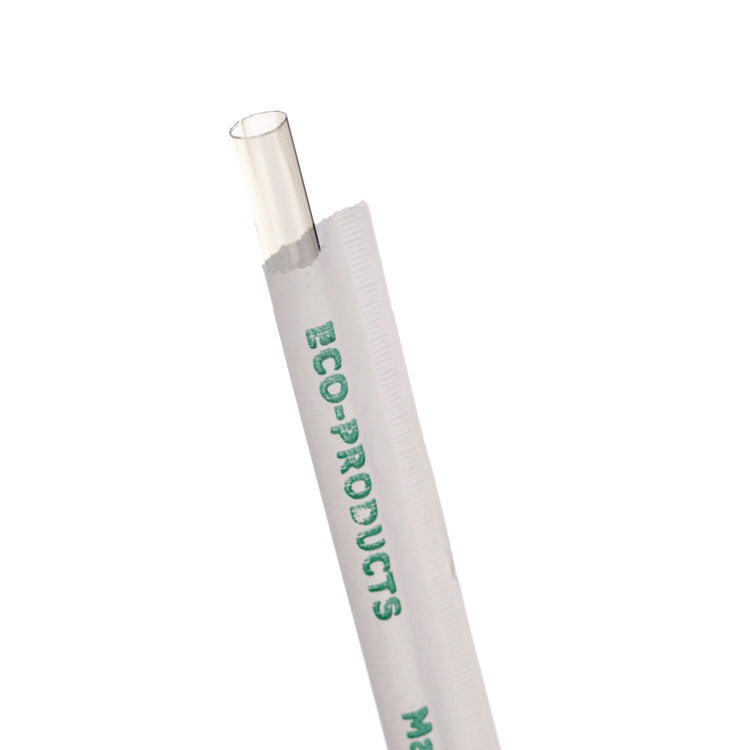 Clear Wrapped Straw, 7.75", Pla, 400/pack, 24 Packs/carton