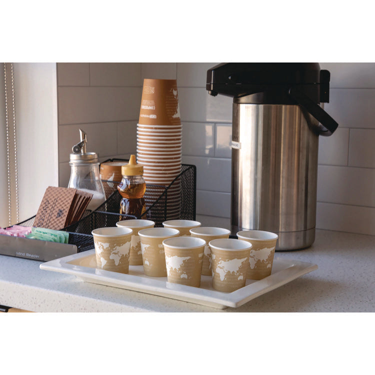 WorldArt Hot Cups, 4 oz, Paper, Tan, 1,000/Carton