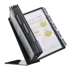 VARIO Document Holder, 10 Panels 15.5 x 6.5 x 10.75, Black Borders