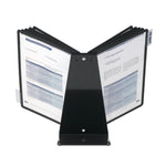 VARIO Document Holder, 10 Panels 15.5 x 6.5 x 10.75, Black Borders