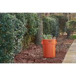 Brute Round Container, 44 gal, Plastic, Orange