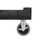 Heavy-Duty Utility Cart with Flat Shelves, Plastic, 2 Shelves, 500 lb Capacity, 25.25" x 54" x 36", Black