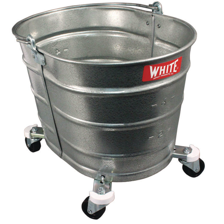 Metal Mop Bucket, 26 Qt, Steel