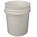 Utility Bucket with Lid, 5 gal, Polyethylene, White, 11.25" dia