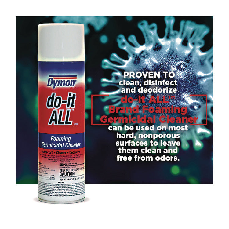 Do-It-All Germicidal Foaming Cleaner, 18 Oz Aerosol Spray, 12/carton
