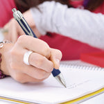 Sarasa Dry X10 Gel Pen, Retractable, Medium 0.7 mm, Blue Ink, Blue/Silver Barrel, 12/Pack