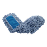 Twisted Loop Blend Dust Mop, Polyester Yarn, 48", Blue, 12/Carton