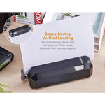 20-Sheet Electric Three-Hole Punch, 9/32" Holes, Black