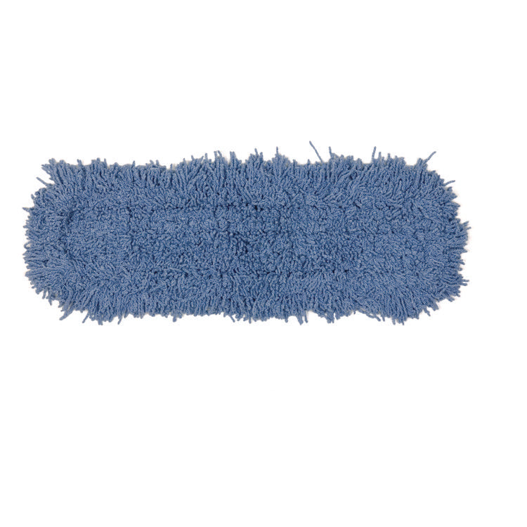 Twisted Loop Blend Dust Mop, Polyester Yarn, 48", Blue, 12/Carton