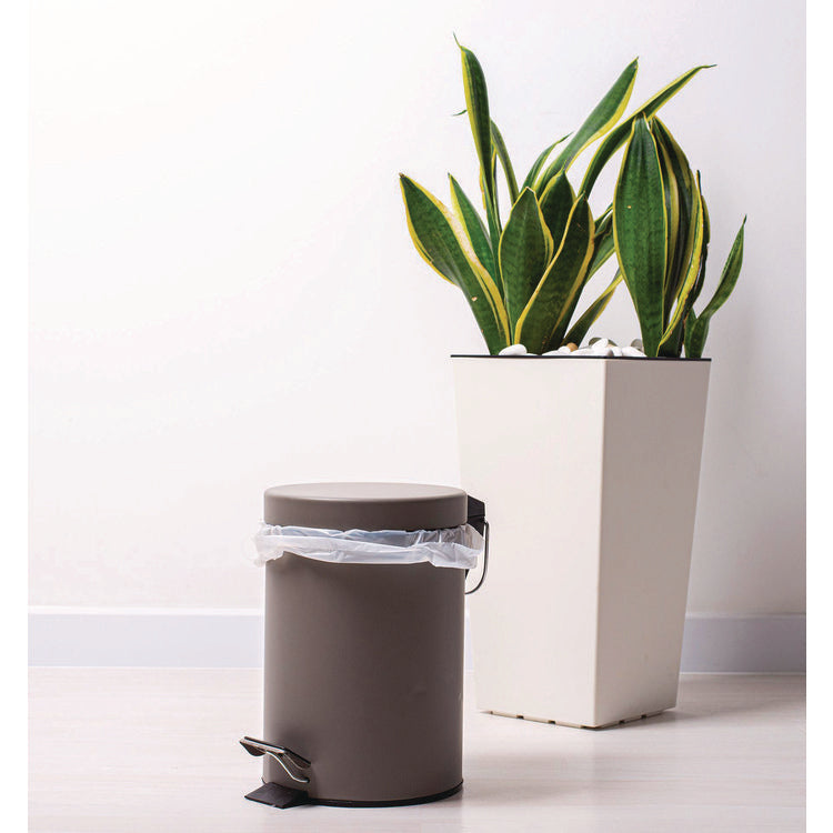 High-Density Waste Can Liners, 4 gal, 6 mic, 17" x 18", Natural, 2,000/Carton