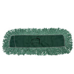 Microfiber Looped-End Dust Mop Heads, 48 x 5, Green, 12/Carton