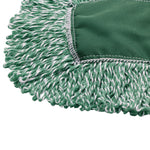 Microfiber Looped-End Dust Mop Heads, 48 x 5, Green, 12/Carton