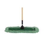 Microfiber Looped-End Dust Mop Heads, 48 x 5, Green, 12/Carton