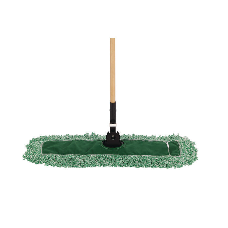 Microfiber Looped-End Dust Mop Heads, 48 x 5, Green, 12/Carton