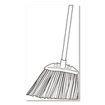 Jumbo Smooth Sweep Angled Broom, 46" Handle, Black/yellow, 6/carton