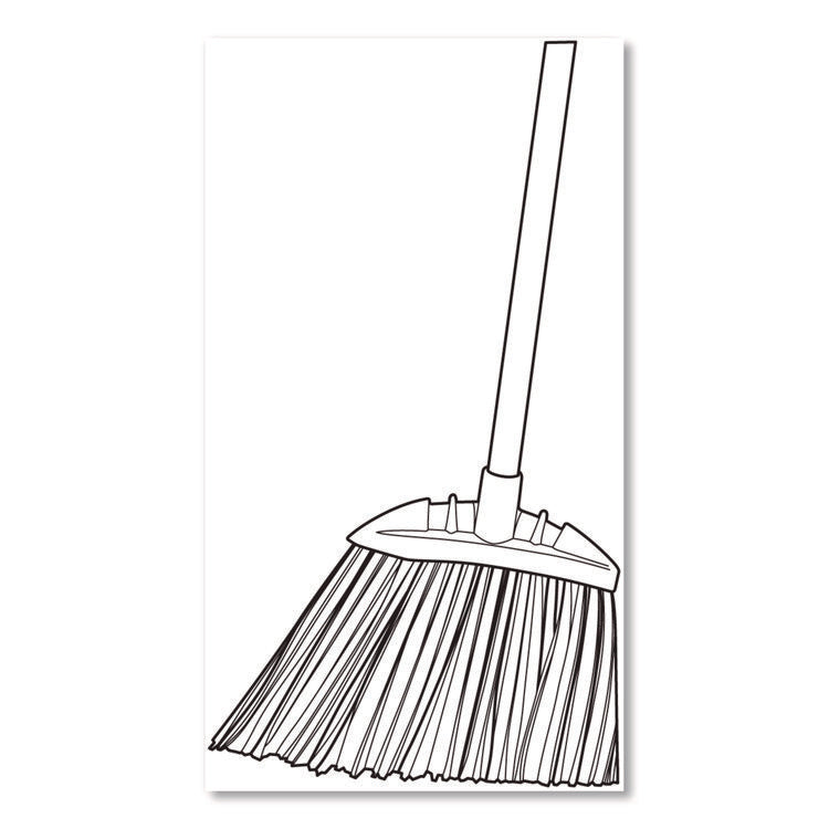 Jumbo Smooth Sweep Angled Broom, 46" Handle, Black/yellow, 6/carton