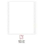 Printout Paper, 2-Part, 15 lb Bond Weight, 9.5 x 11, White, 1,650/Carton