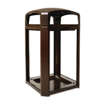 Landmark Series Classic Dome Top Container, 50 gal, Plastic, Sable