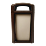 Landmark Series Classic Dome Top Container, 50 gal, Plastic, Sable