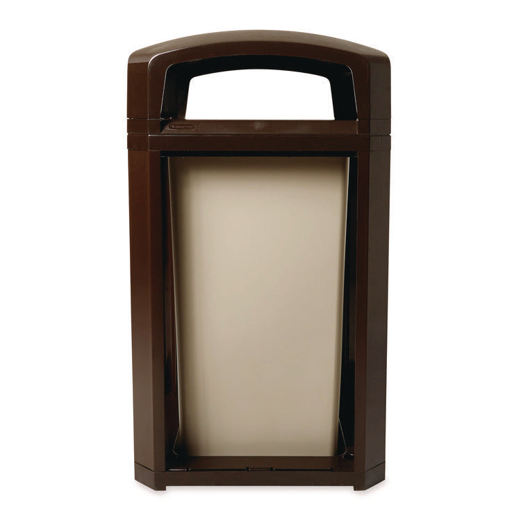 Landmark Series Classic Dome Top Container, 50 gal, Plastic, Sable