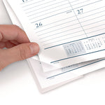 Desk Pad, 21.75 x 17, White Sheets, Black Binding, Clear Corners, 12-Month (Jan to Dec): 2025