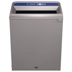 Configure Indoor Recycling Waste Receptacle, Mixed Recycling, 33 gal, Metal, Gray