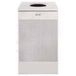 Designer Line Silhouettes Waste Receptacle, 20 gal, Steel, Silver Metallic