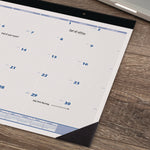 Desk Pad, 24 x 19, White Sheets, Black Binding, Black Corners, 12-Month (Jan to Dec): 2025