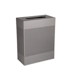 Designer Line Silhouettes Waste Receptacle, 22.5 gal, Steel, Silver Metallic