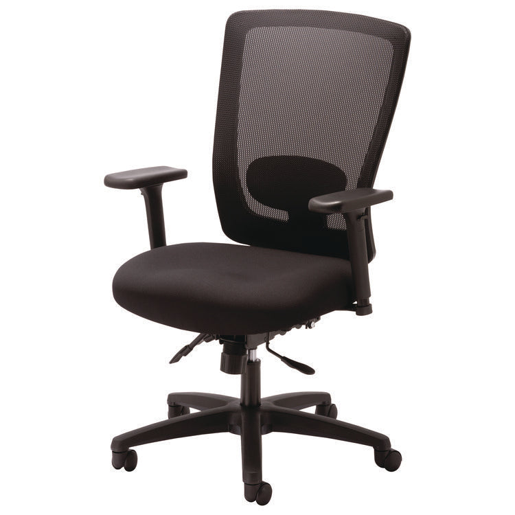 Alera Envy Series Mesh Mid-Back Multifunction Chair, Supports Up To 250 Lb, 17" To 21.5" Seat Height, Black