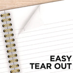 Jewel Tone Notebook with Gold Twin-Wire Binding, 1-Subject, Wide/Legal Rule, Jewel Tone Purple Cover, (80) 9.5 x 7.25 Sheets