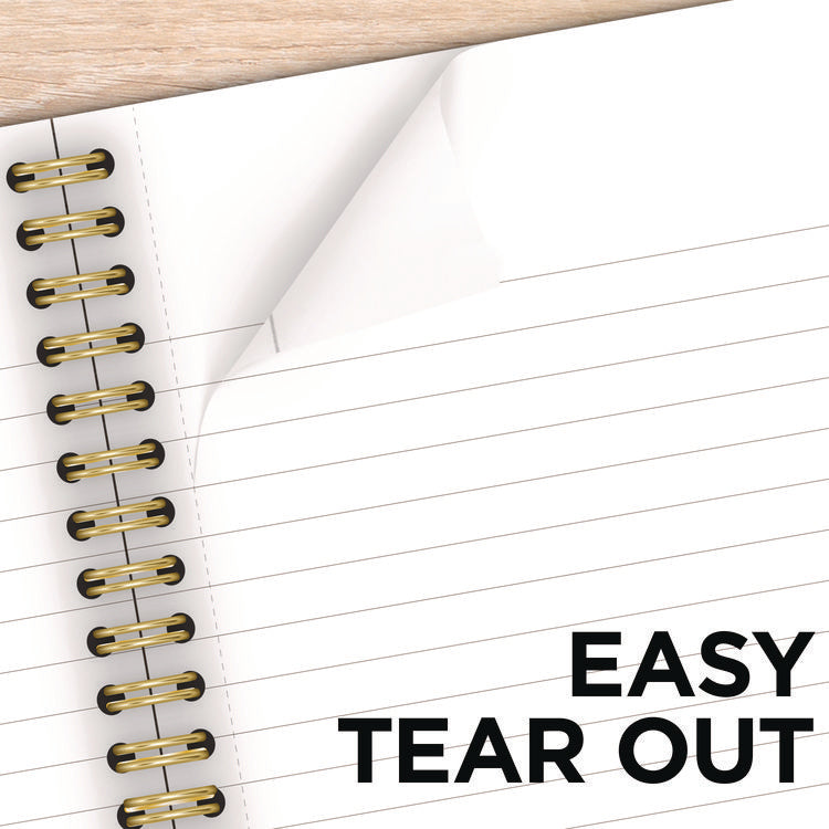 Jewel Tone Notebook with Gold Twin-Wire Binding, 1-Subject, Wide/Legal Rule, Jewel Tone Purple Cover, (80) 9.5 x 7.25 Sheets