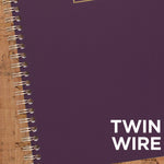 Jewel Tone Notebook with Gold Twin-Wire Binding, 1-Subject, Wide/Legal Rule, Jewel Tone Purple Cover, (80) 9.5 x 7.25 Sheets