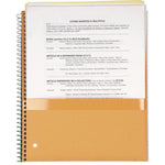 Wirebound Notebook, 1-Subject, Medium/College Rule, Red Cover, (100) 11 x 8.5 Sheets