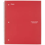Wirebound Notebook, 1-Subject, Medium/College Rule, Red Cover, (100) 11 x 8.5 Sheets