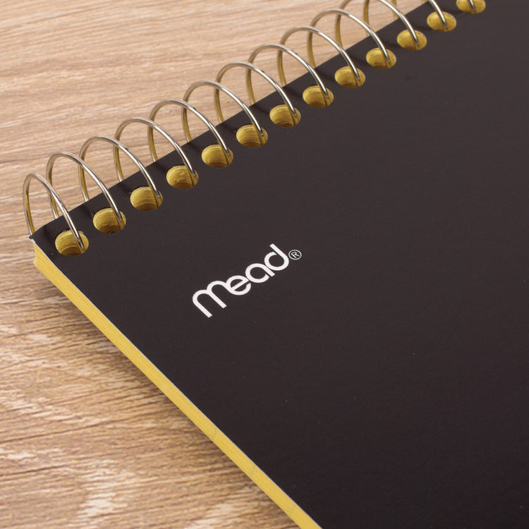 Stiff-Back Wire Bound Notepad, Wide/legal Rule, Canary/blue Cover, 70 Canary-Yellow 8.5 X 11.5 Sheets