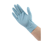 Disposable Examination Nitrile Gloves, Powder-Free, Medium, 5 mil Thick, 9.5" Long, Blue, 100/Box