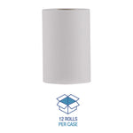 Hardwound Paper Towels, Nonperforated, 1-Ply, 8" x 350 ft, White, 12 Rolls/Carton