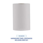 Hardwound Paper Towels, Nonperforated, 1-Ply, 8" x 350 ft, White, 12 Rolls/Carton