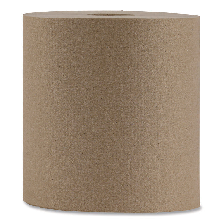 Hardwound Paper Towels, Nonperforated, 1-Ply, 8" x 800 ft, Natural, 6 Rolls/Carton